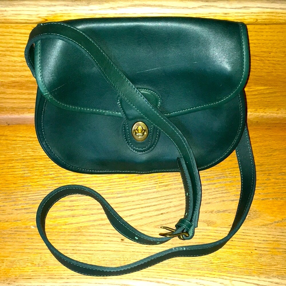 Vintage Green Coach Crossbody